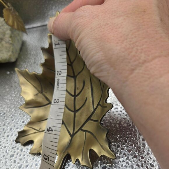 "5/$25" Brass Maple Leaf Trinket Dish - Picture 4 of 5